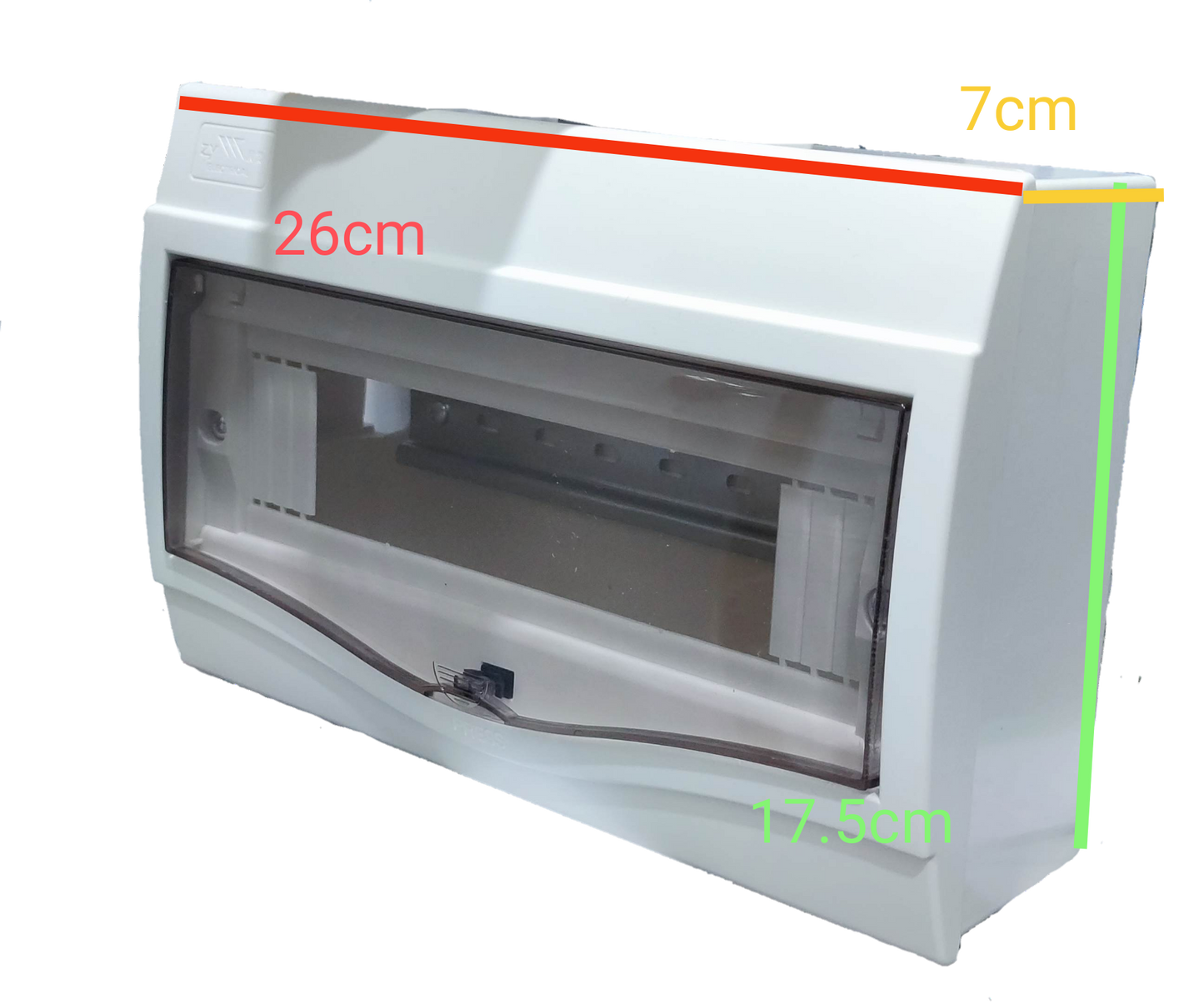 ZY 12 Ways Distribution Box Plastic Base with transparent cover and compact design for electrical wiring