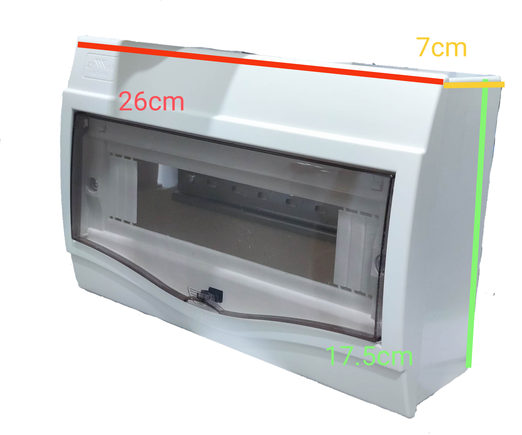 ZY 12 Ways Distribution Box Plastic Base with transparent cover and compact design for electrical wiring