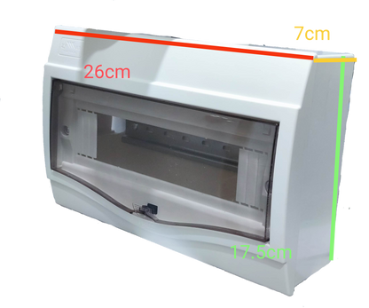 ZY 12 Ways Distribution Box Plastic Base with transparent cover and compact design for electrical wiring
