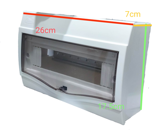 ZY 12 Ways Distribution Box Plastic Base with transparent cover and compact design for electrical wiring