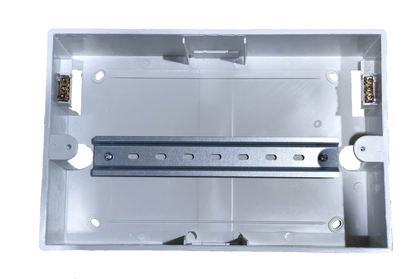 ZY 12 Ways Distribution Box Plastic Base white electrical circuitry part with metal mounting rail