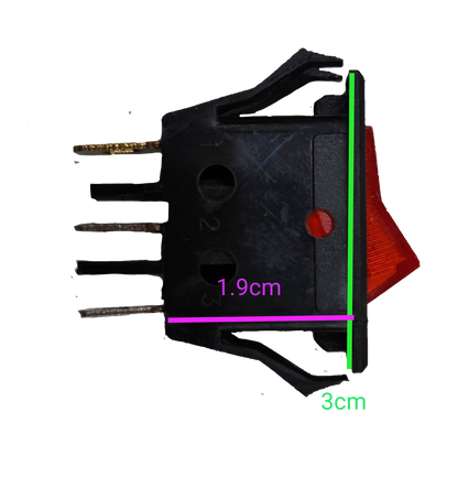 Rocker Switch 5A 125V Red Indicator SPST,