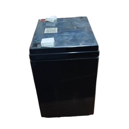 Local brand 12V 5AH sealed lead acid battery in black casing with terminal covers