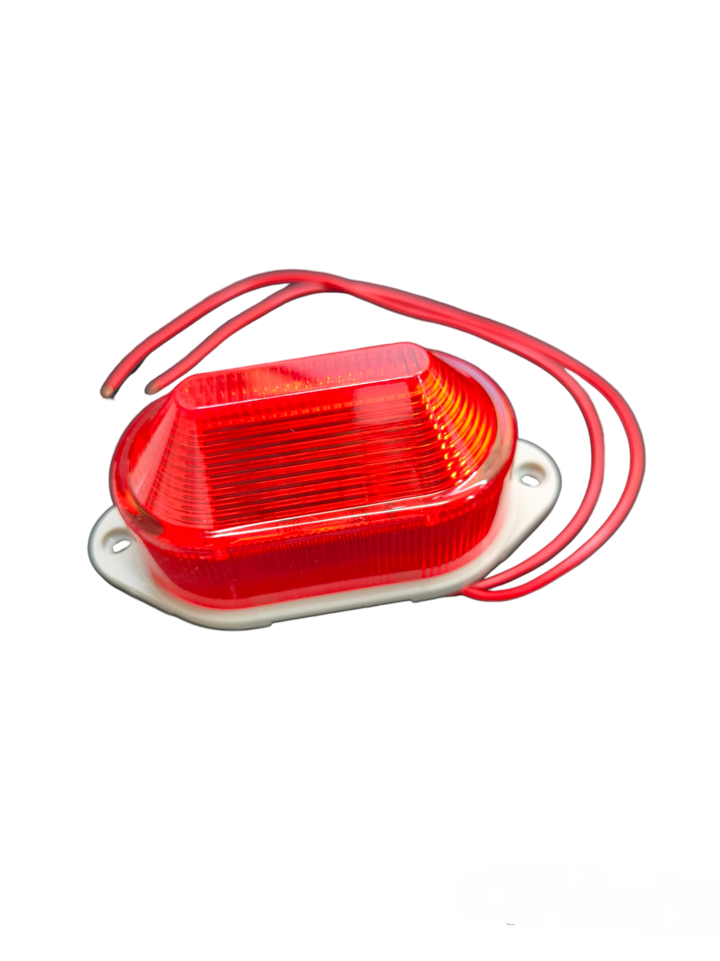 Denko 12V DC blinker warning signal light in red with two connecting wires for safety applications