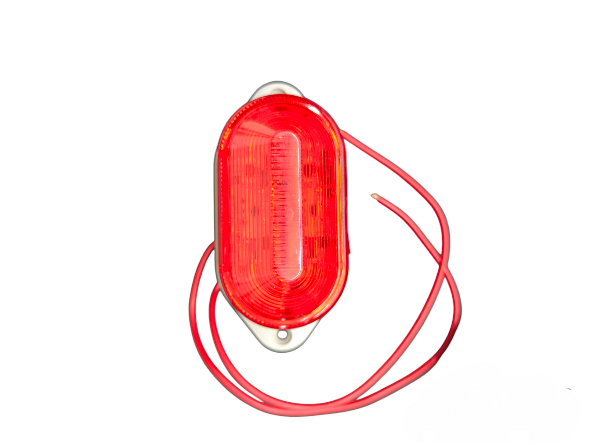 Denko 12V DC blinker warning signal light in red with wiring for safety applications
