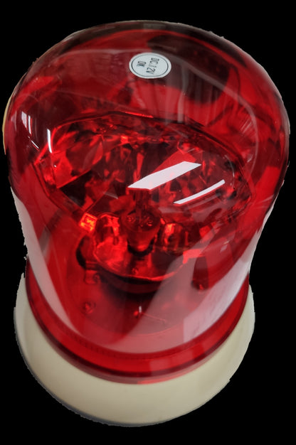 12V red revolving warning light 55W for emergency vehicles and safety applications