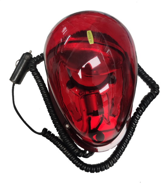 12V red revolving warning light Red with coiled power cord for emergency signal applications