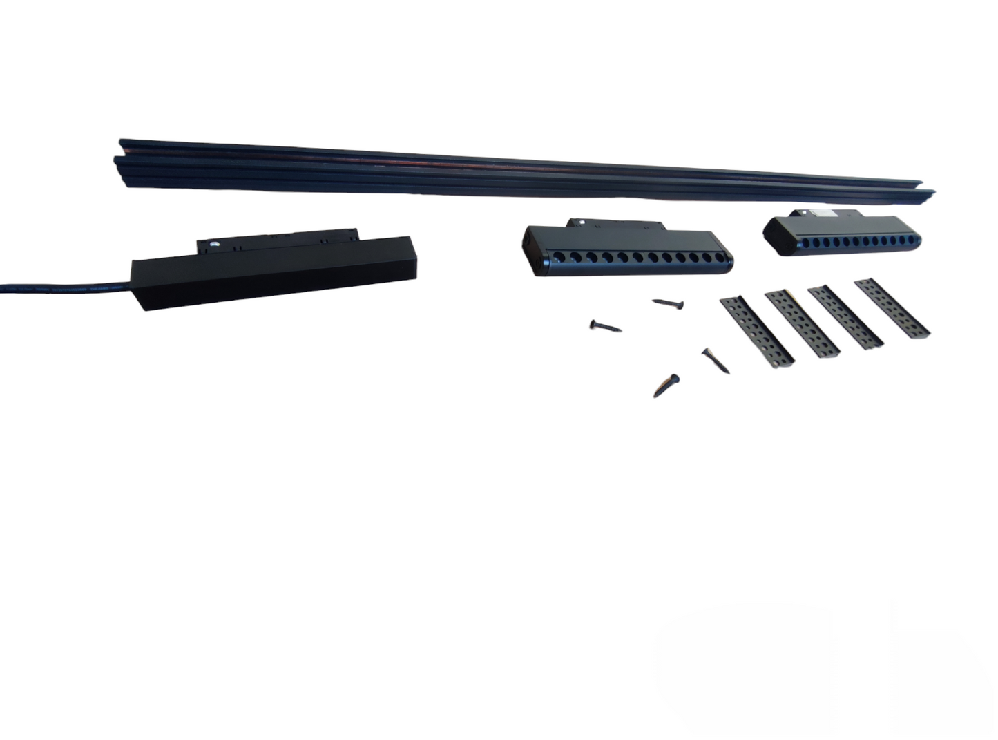 ILLUMIQ TERRA 12W LED rotary grille track light components including tracks and connectors