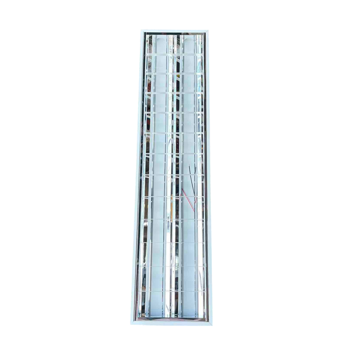 Light Master 12x48 lighting fixture for LED fluorescent tubes with reflective housing and wiring