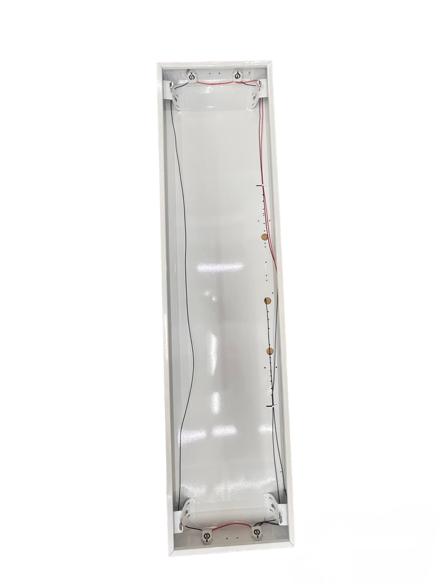 Light Master 12x48 lighting fixture for LED fluorescent tubes with wiring and sockets installed