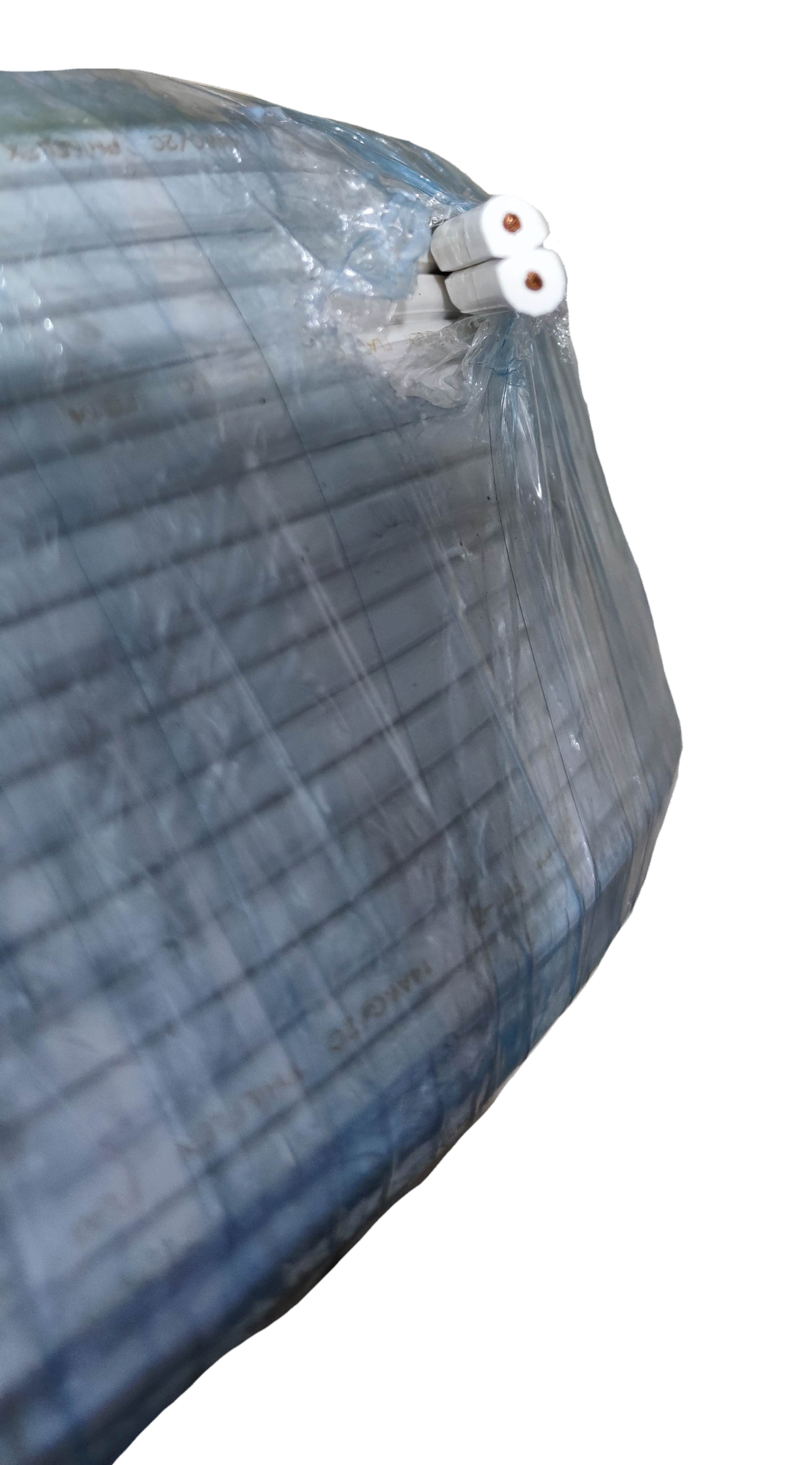 Philflex 14 AWG Flat Cord Black or White packaged roll showing white flat cord ends