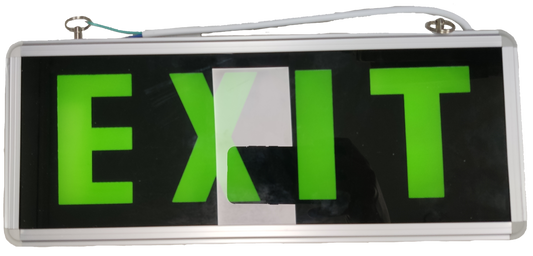EXIT Sign LED Green (Front and Back EXIT) 220V with Back up Battery