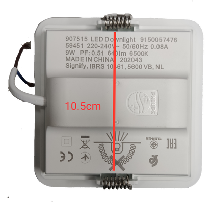 Philips LED Downlight 9W Daylight 220V Square (4.8") Philips Downlight 59451 Meson