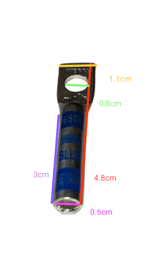 Utilux 14mm Wire Size 1099899-1 Terminal Lugs electrical circuitry part with blue insulated body and metal connector