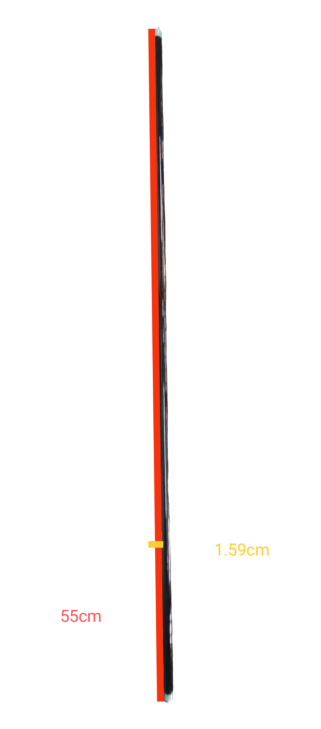 14W T5 black light fluorescent tube compact fluorescent bulb measuring 55 cm length and 1.59 cm diameter