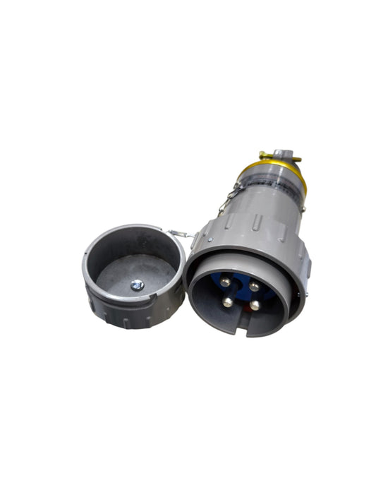 Grippes 150A 3 Phase 4 Pole Metal Casing plug with protective cover for electrical connections