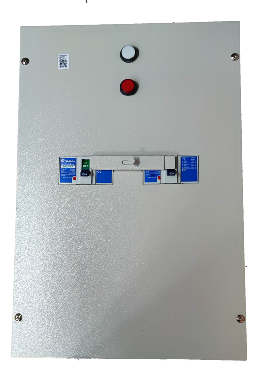 Shihlin 150A MTS 2 Pole Single Pole electrical circuit breaker switch in metal enclosure