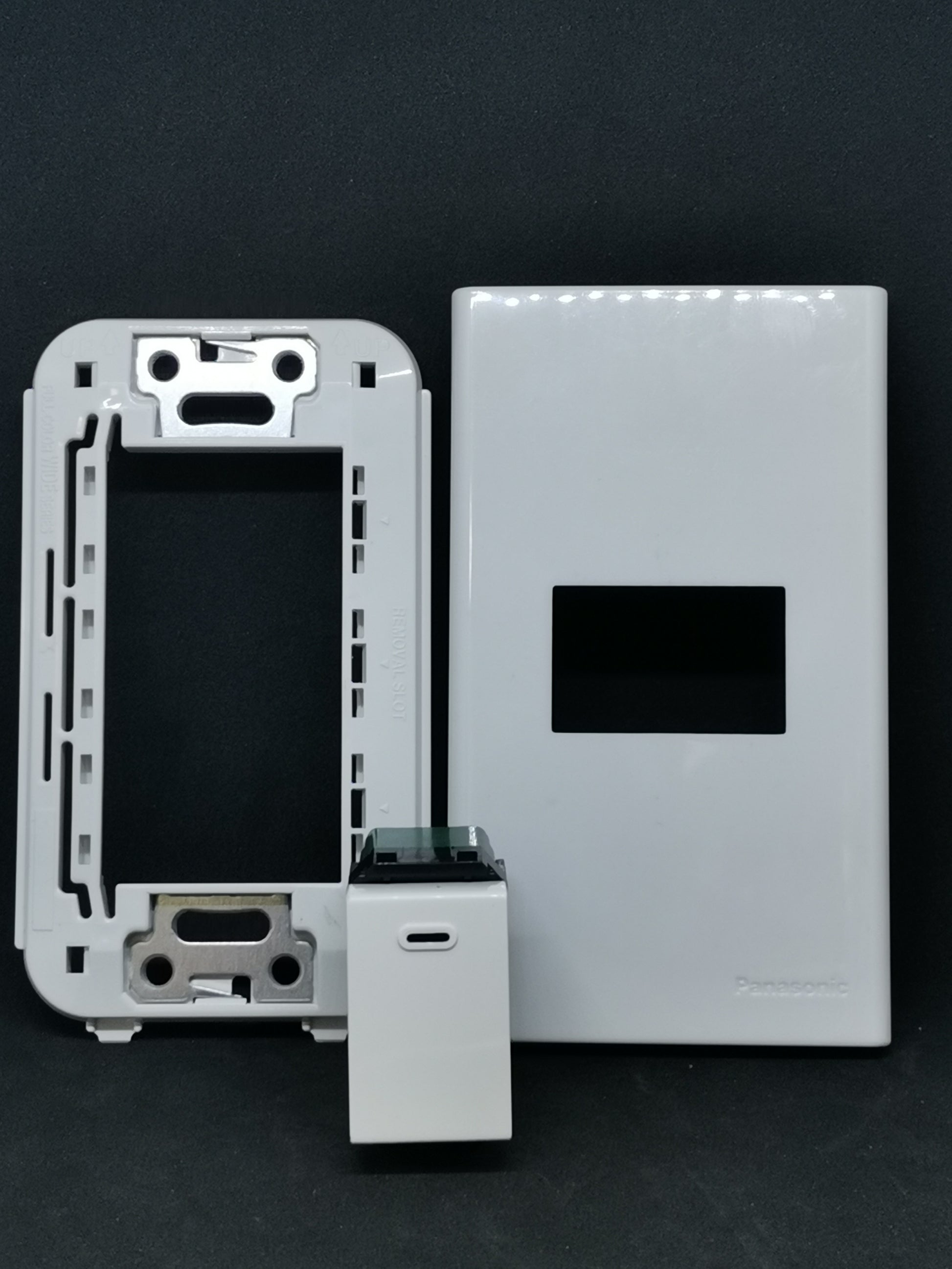Panasonic 15A 220V wall light switch 1 gang with mounting frame and cover for easy installation