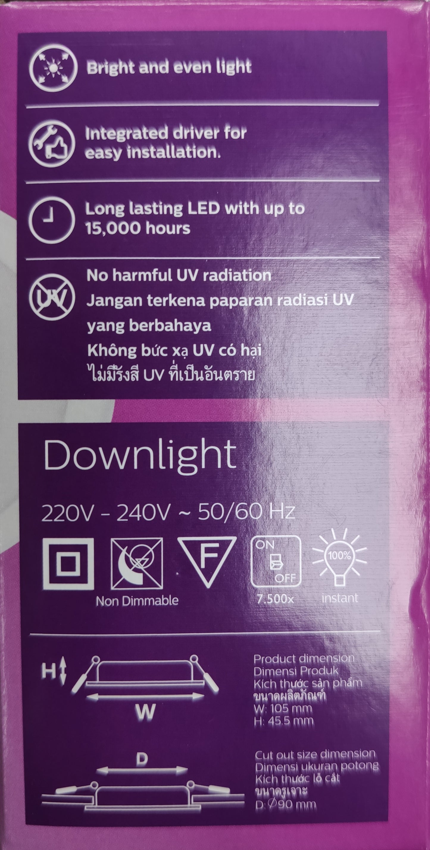 Philips LED Downlight 5W Daylight 220V (4") Downlight 59447 Meson