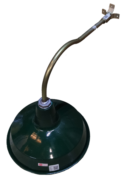 Amco 16 inch lamp cover E27 socket with a curved arm for versatile lighting installation