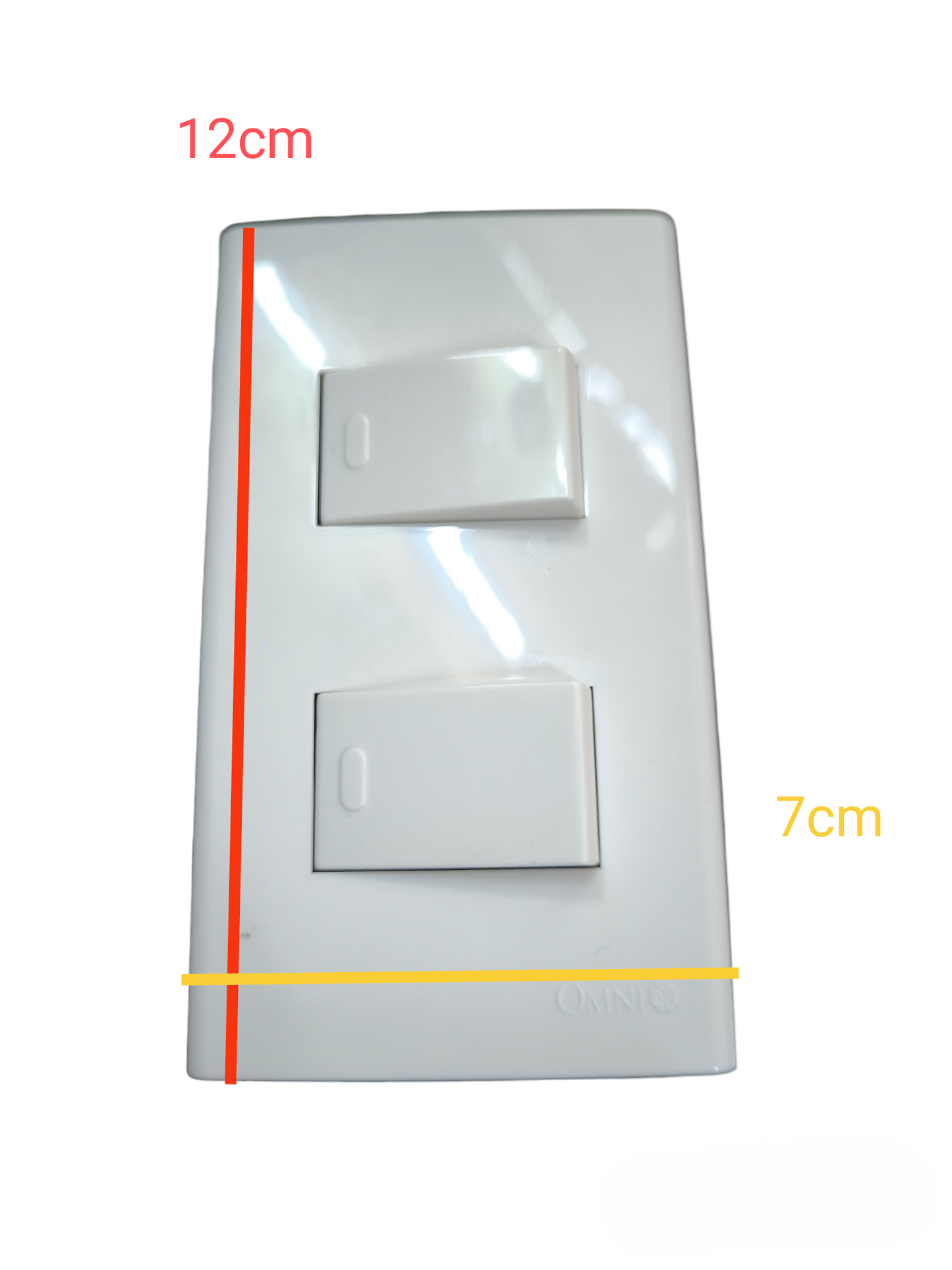 Omni 2 Gang 1 Way Switch Wide Series 16A 250V WWP-112+WWS-213x2