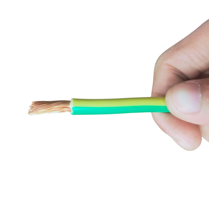 16mm grounding cable 60 Meters Yellow Green, showcasing flexible wire for electrical grounding applications
