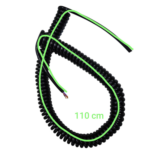 Grippes Spiral Cord 6 Core AWG 20 Max 5Meters 0.6cm x 0.5mm ( 5 Meters Un-Coiled) Coil Wire, Spring Cable