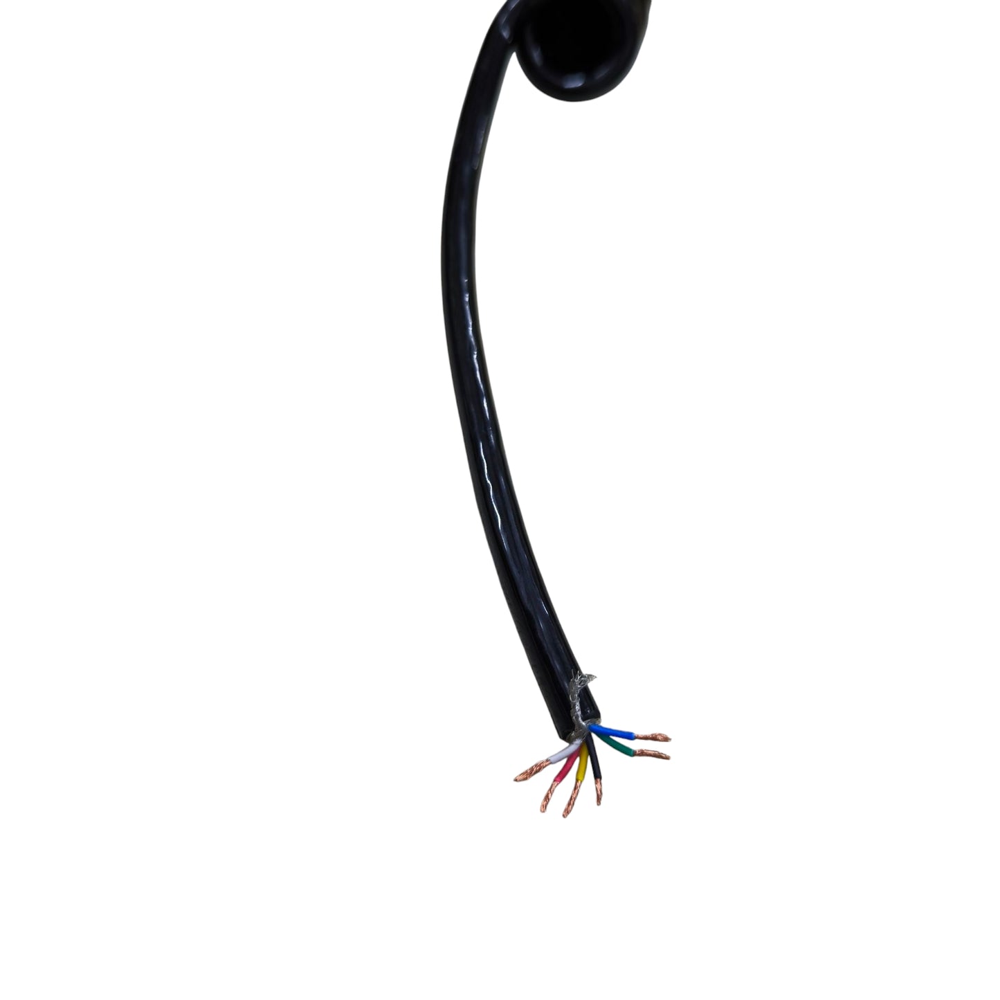 Grippes Coiled Wire 6 Core 0.6mm x 0.30mm AWG 22 Shielded, Spiral Wire Spring Wire (5 Meters Un-Coiled)