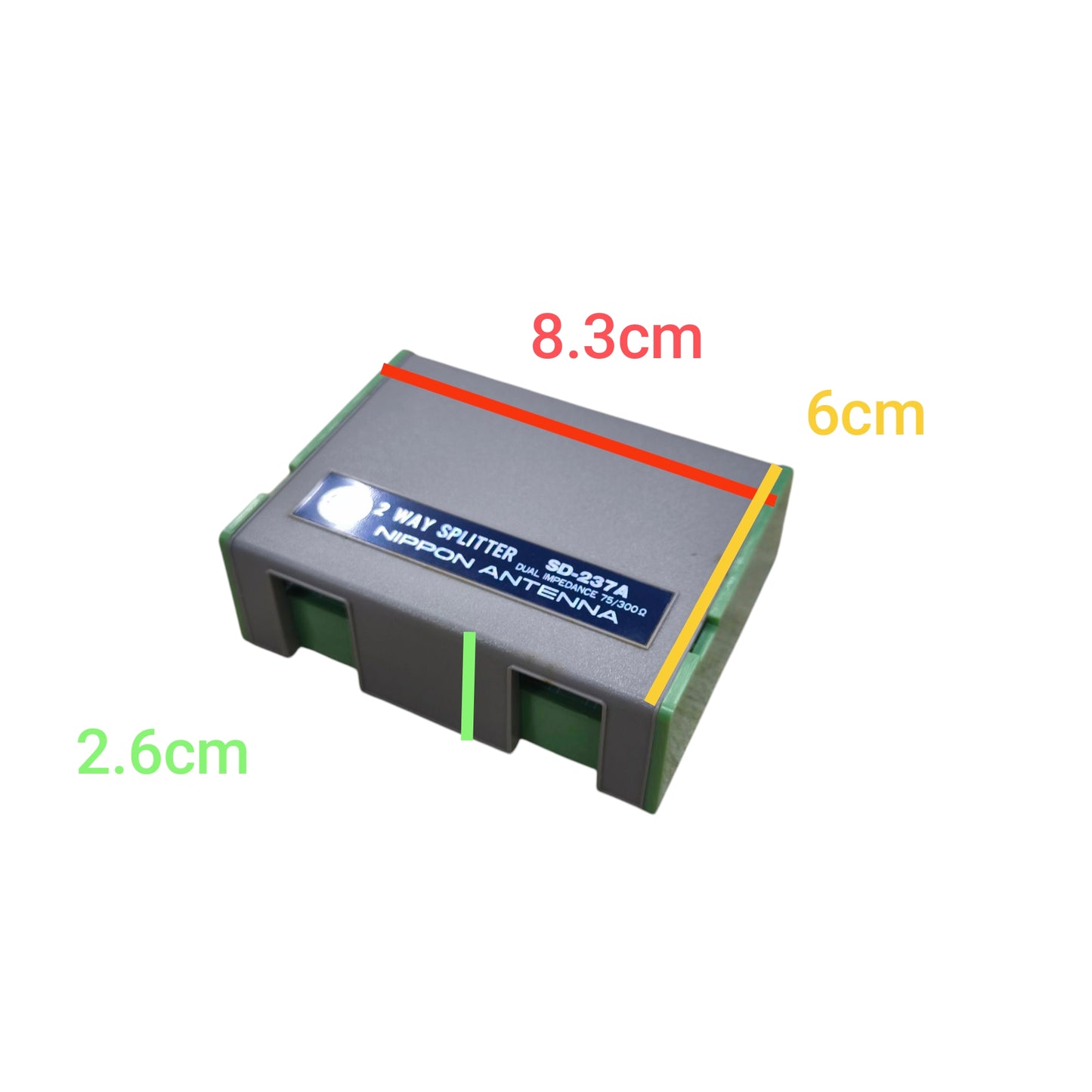 Nippon Antenna 2 Way Splitter for Flat Antenna SD-237A Dual Impedance 75/300 ohms