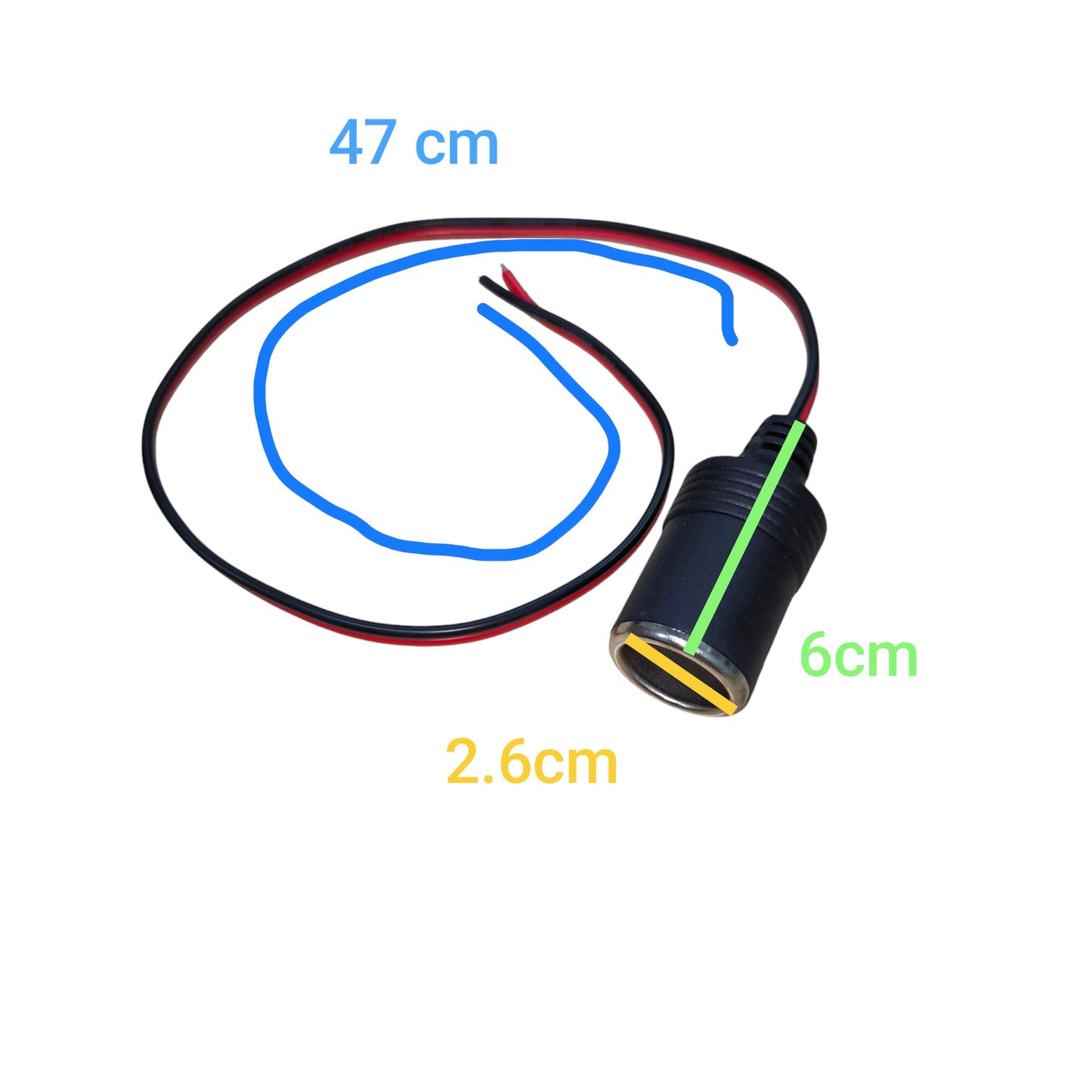 Grippes Cigarette Lighter Jack with Cord