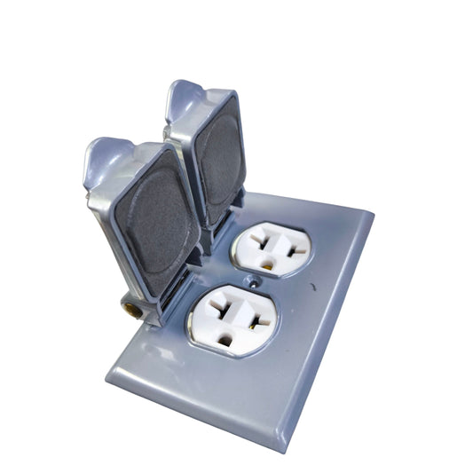 Eagle 2 Gang Weatherproof T-Slot Outlet 15A 250V CATS999 877-IC