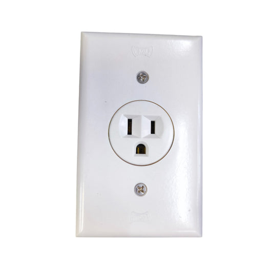 Eagle 1 Gang Flat Pin with Ground and Plate Cover 817-C 1131C