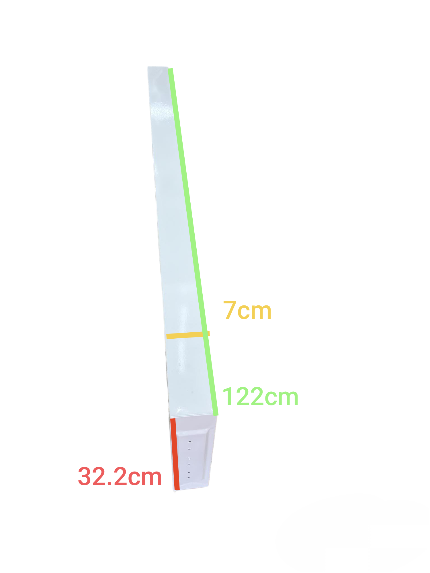 Denko 18W 220V T8 LED tube light 6500K with detailed measurements for ceiling light installation
