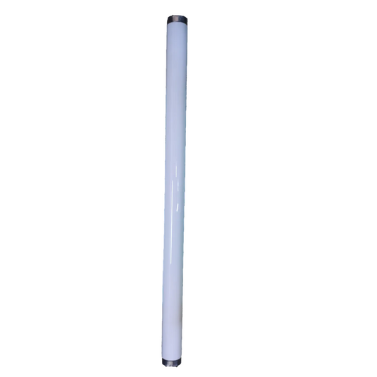 Firefly 18W fluorescent tube daylight with white glass and metal end caps