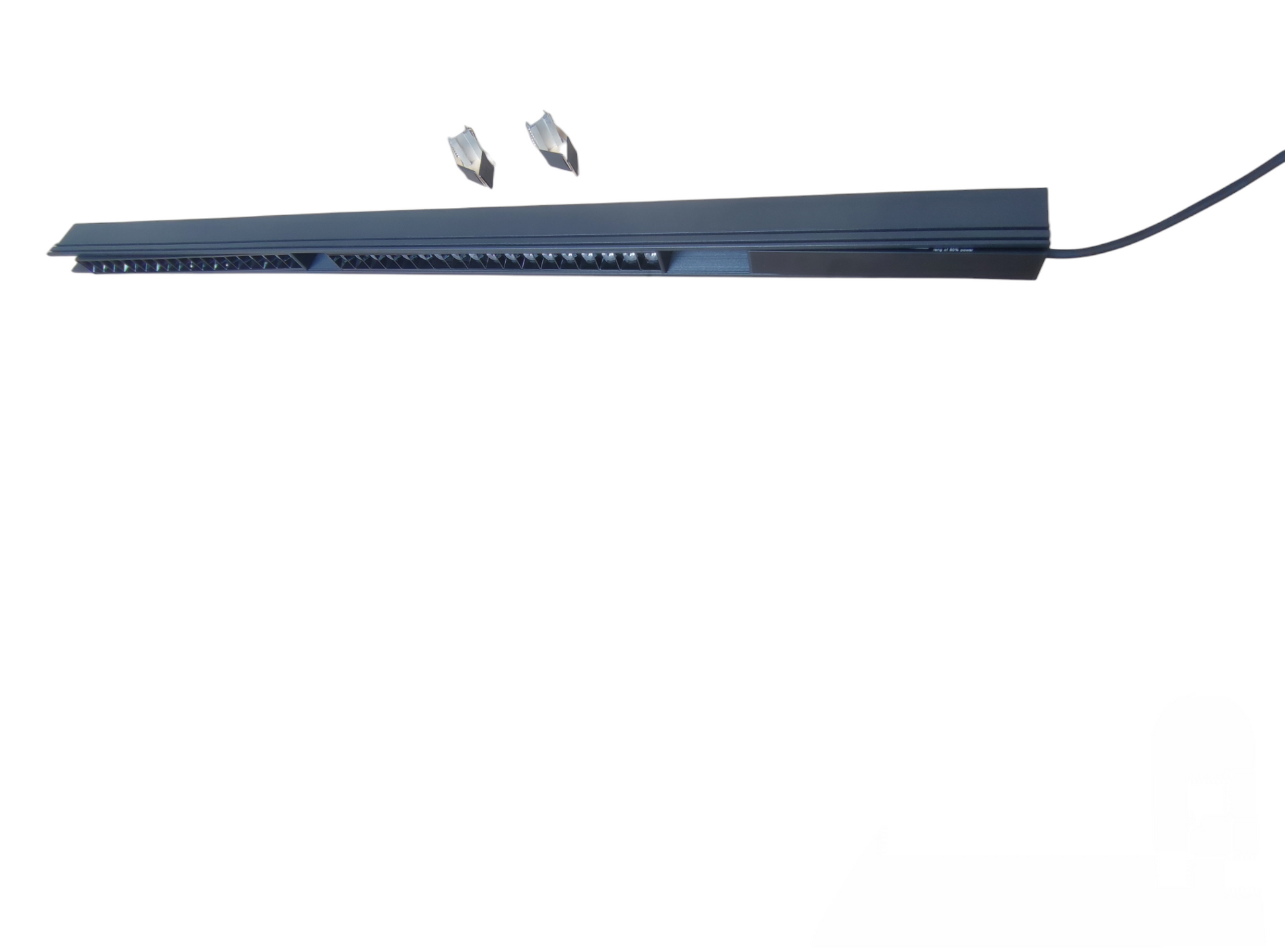 18W LED grille track light 4000K in sleek black design for modern ceiling illumination