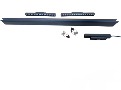 18W LED grille track light 4000K components including track and mounting accessories for modern illumination