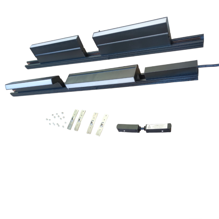 Magnetic Track Light 2 Meters 26mm with 4pcs 18W LED Foldable Flood Track Light 220V Cool White 4000K ( ILLUMIQ TERRA)