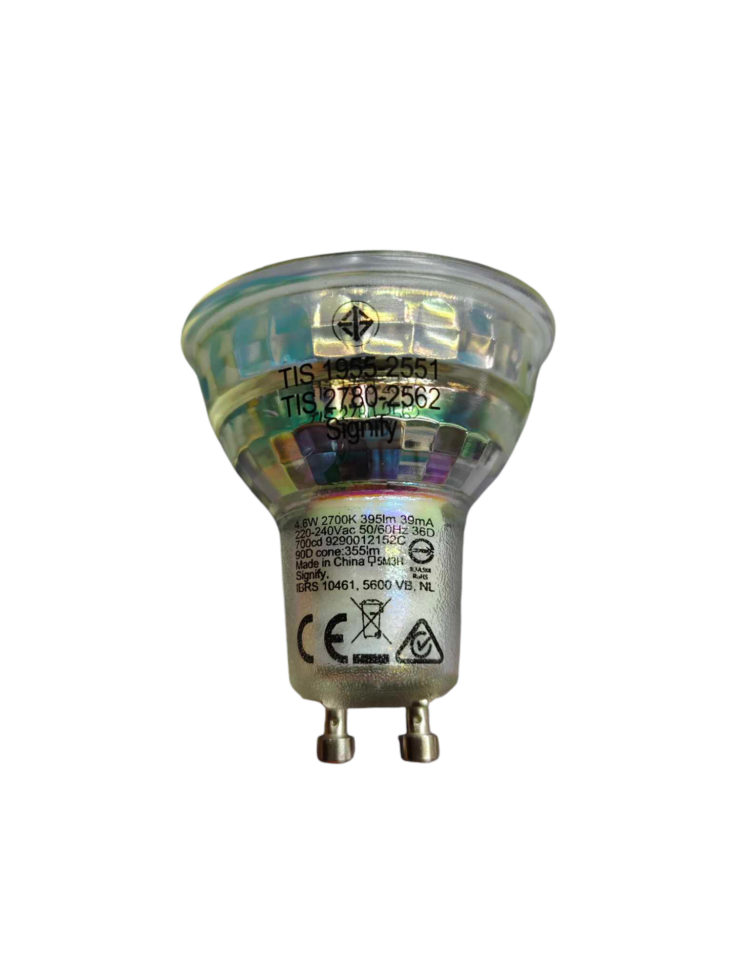 Philips 4.6W GU10 MR16 LED 220V Warm White 3000K or 2700K, 4.6W LED Warm White GU10 MR-16