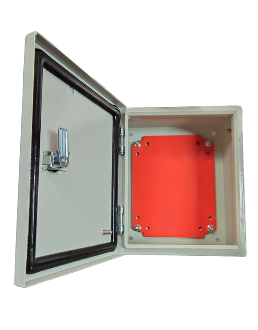 Grippes Control Box 300 x 250 x 150 mm Powder Coated Beige, Electrical Enclosure, Metal Enclosure, Steel Wall Box IP65