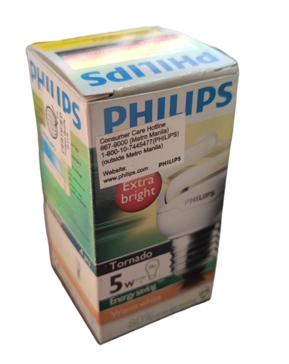 Philips 5W CFL E27 220V Spiral Tornado Daylight