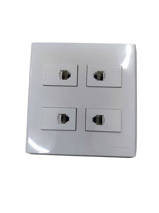 Panasonic 4 Gang Telephone Outlet Wide Series with Utility Box WEG6804+(4XWEG2164)+Utility Box