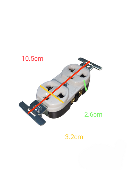 Eagle Duplex Universal Outlet with Ground 15A 250V CAT 828 C