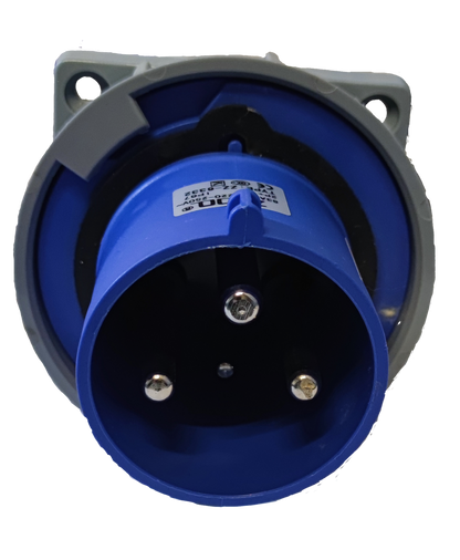 Grippes Industrial Plug 63A-6h 2P+E 220-250V Chassis Type IEC60309 #633