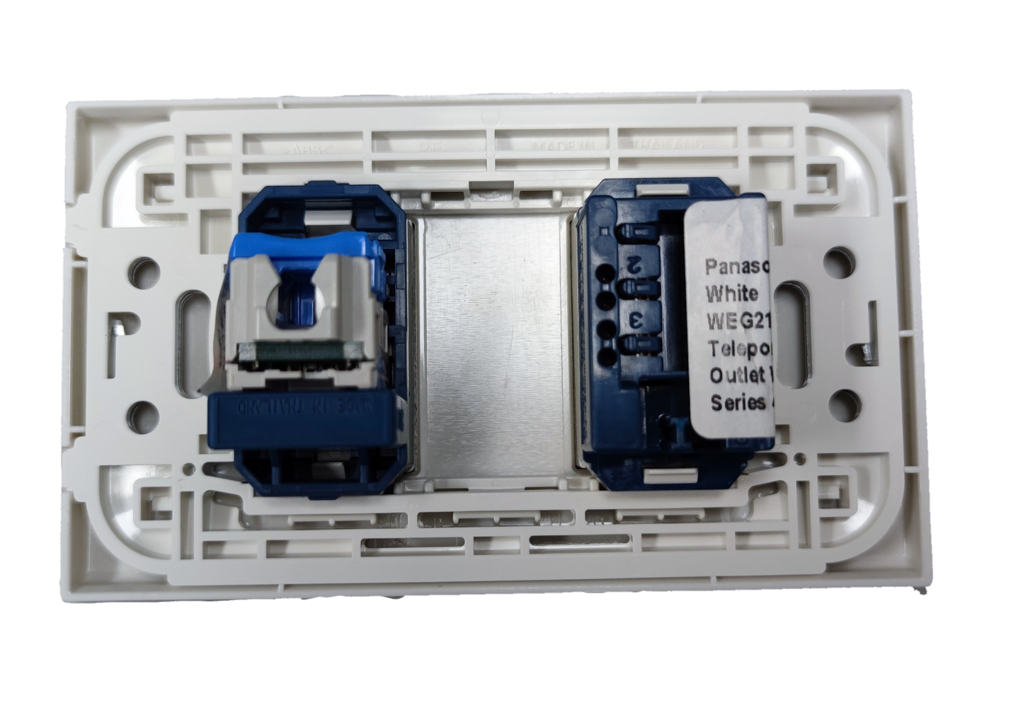 Panasonic LAN Outlet and Telephone Outlet with Plate,  Data Outlet CAT6 and Telephone Outlet with Plate Wide Series, Data and Voice with Plate WEG2164 / WEG24886 / WEG6802W-1