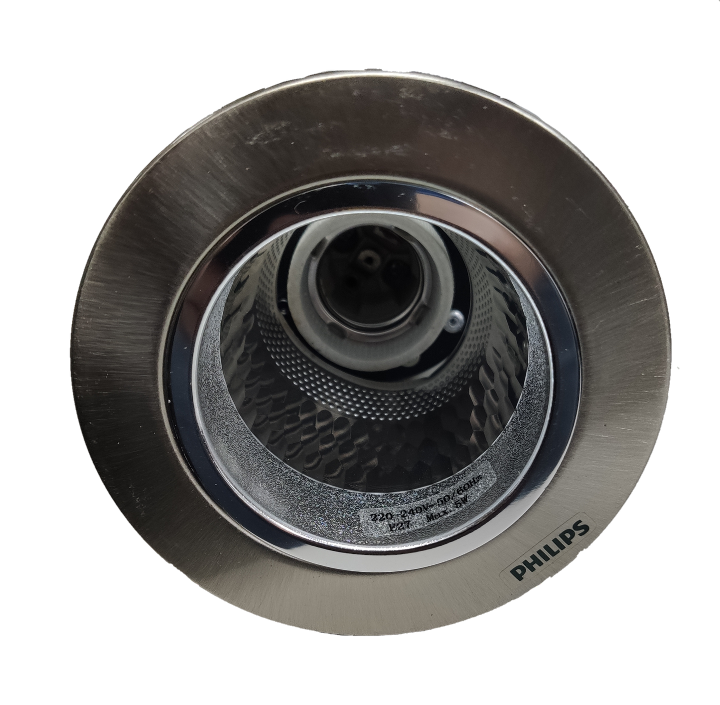 Philips 2 1/2" Recessed Downlight E27 Nickel Satin Border