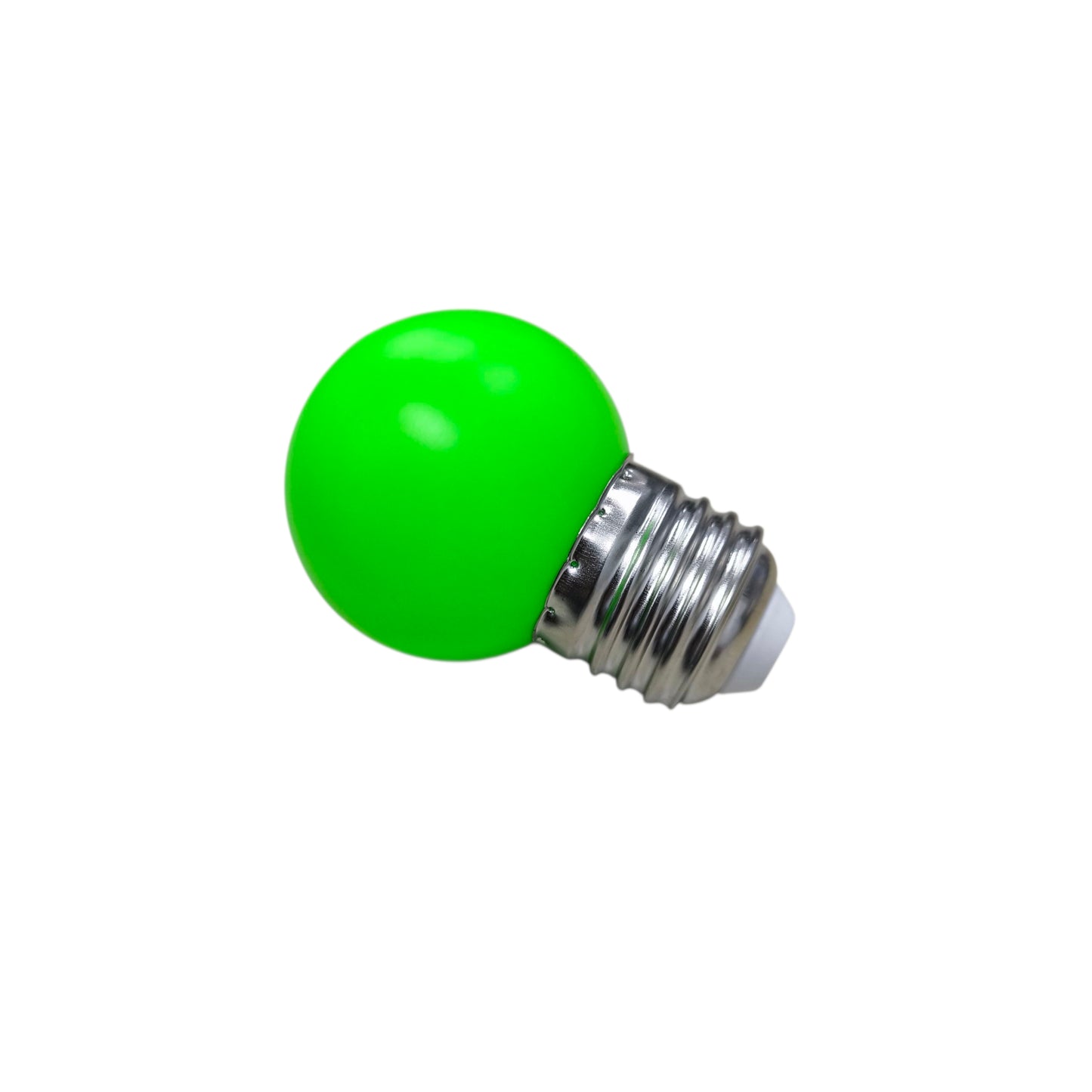 1W Denko LED bulb 220V Green E27 with a vibrant green round design for home lighting