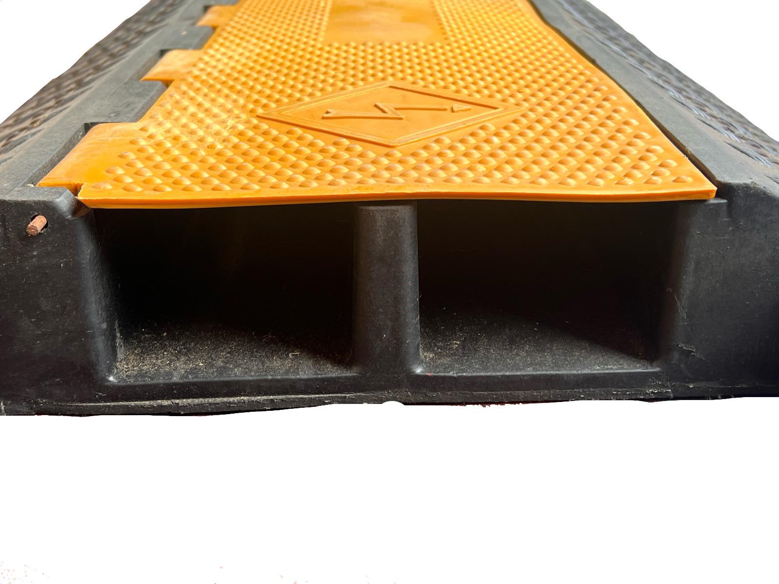 Grippes 2 channel cable protector ramp designed for safe cable routing and tripping prevention