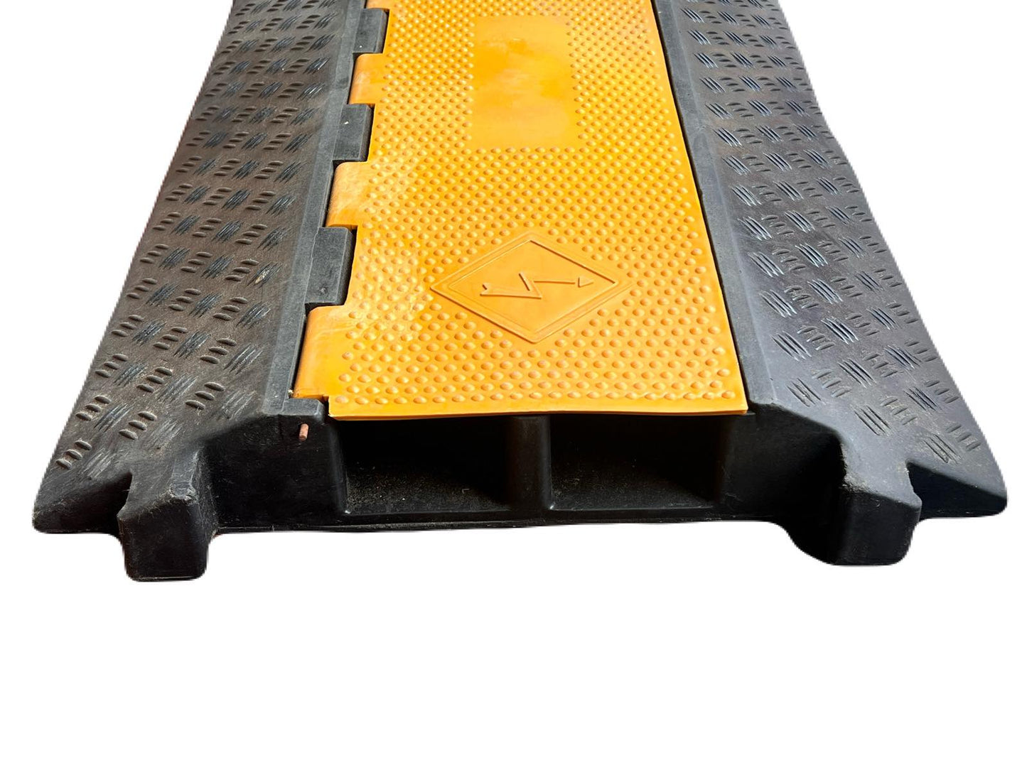 Grippes 2 channel cable protector ramp for organizing and securing cables indoors and outdoors