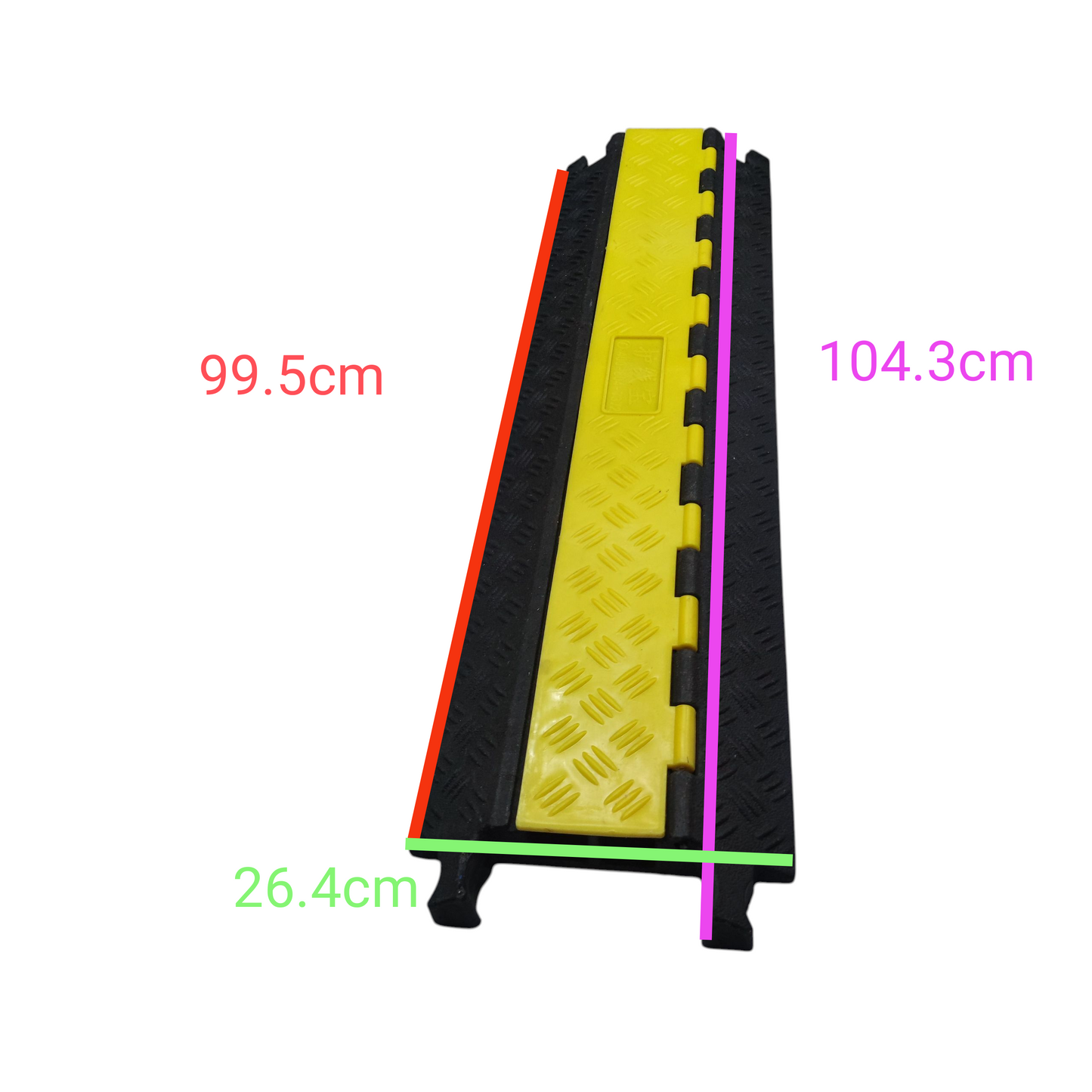 Grippes 2 channel cable ramp protector with durable construction for safe cable management outdoors