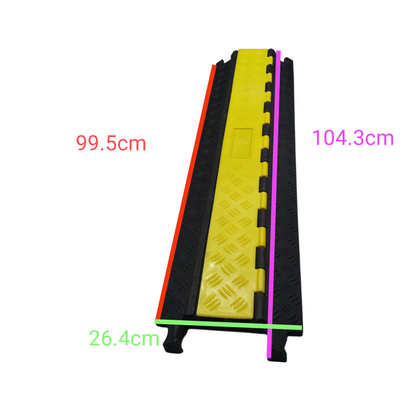 Grippes 2 channel cable ramp protector with durable construction for safe cable management outdoors